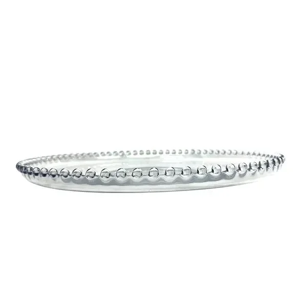 Imperial Glass Candlewick 16.5" Large Round Clear Glass Serving Platter-Stunning